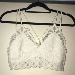 Free people inspired white lace bralette